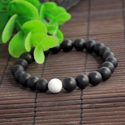 2pcs His & Hers Distance Bracelet Lava Bead Matching YinYang Lovers Gift Best Deals & Coupons in America